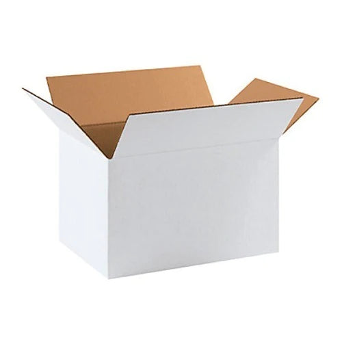 (35cm x 20cm x 14cm) Premium Quality 3-Ply Plain White Cardboard Box - Pack of 10 Boxes