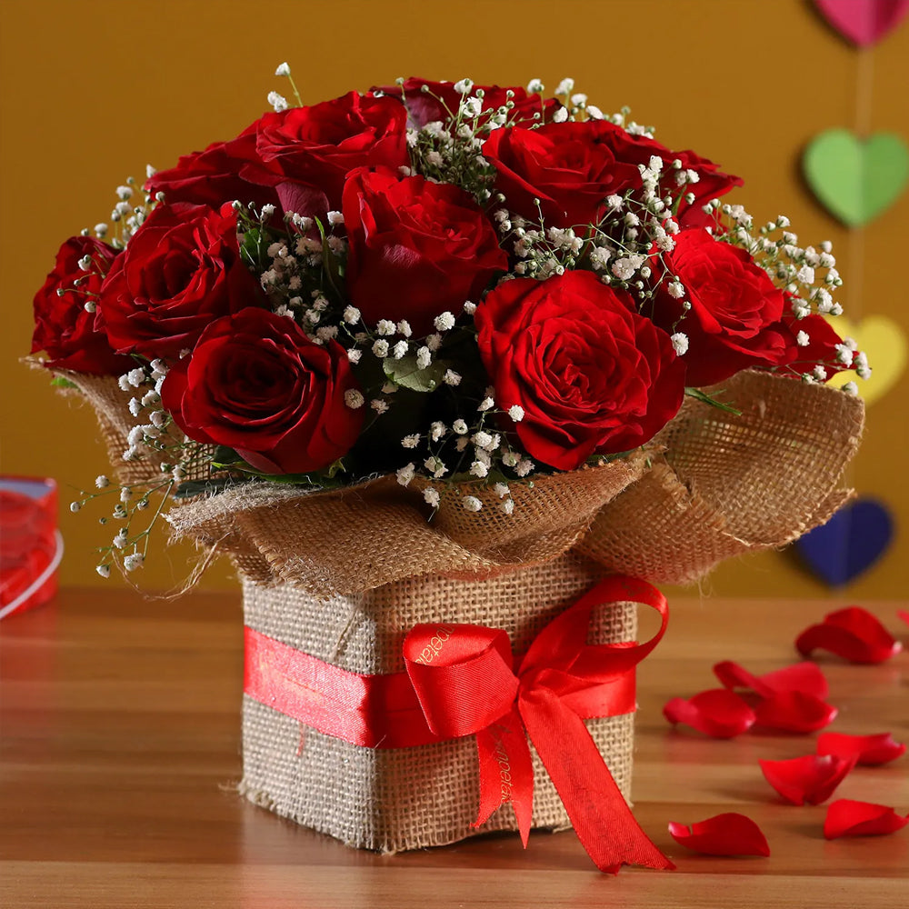 Father's Day - Exotic Red Roses Arrangement
