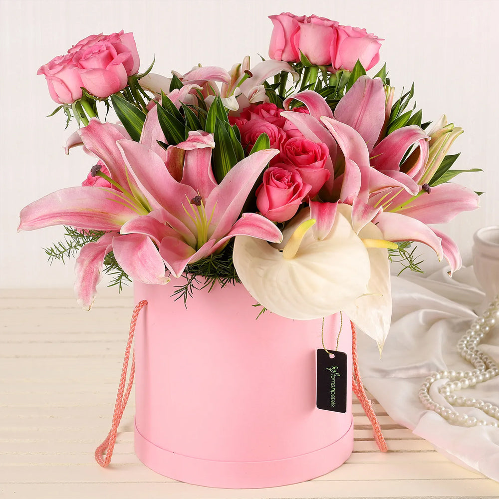 Womens Day Special - Eternal Lilies & Roses Bouquet