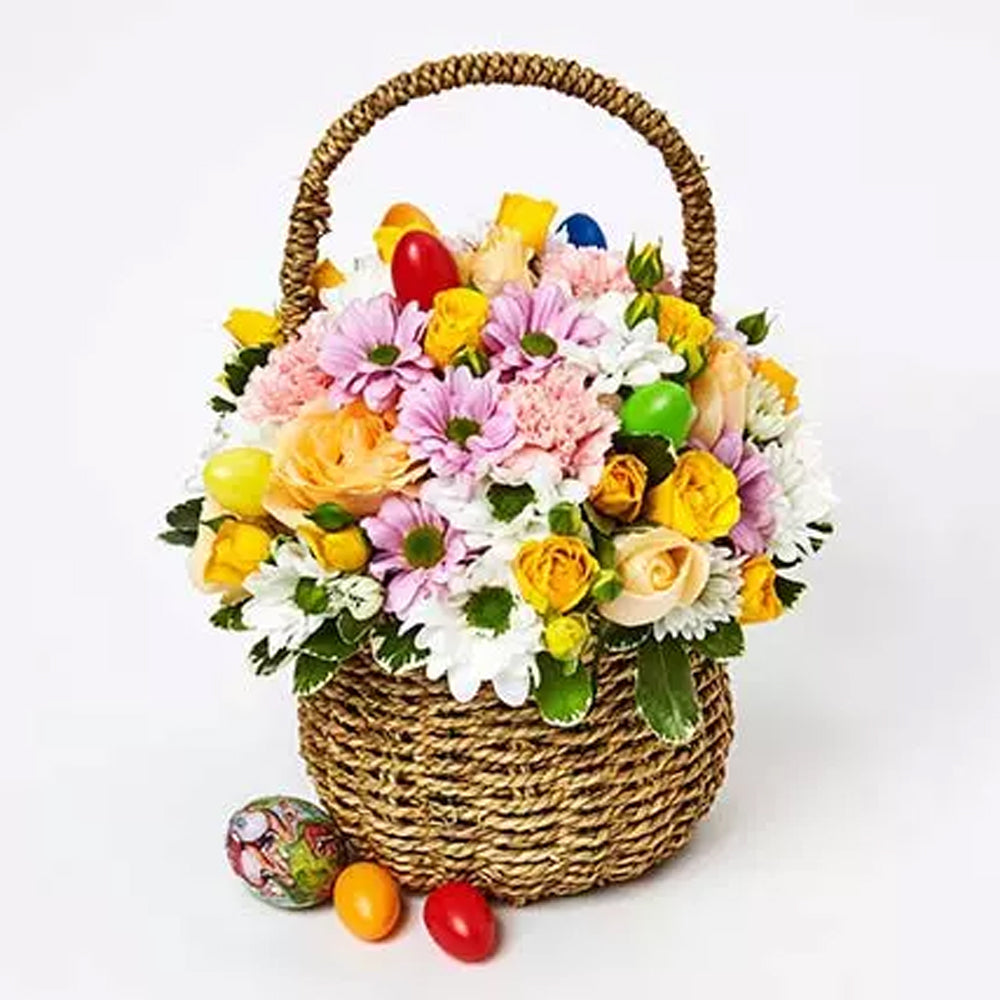 Easter - Exotic Flowers Basket Arrangement