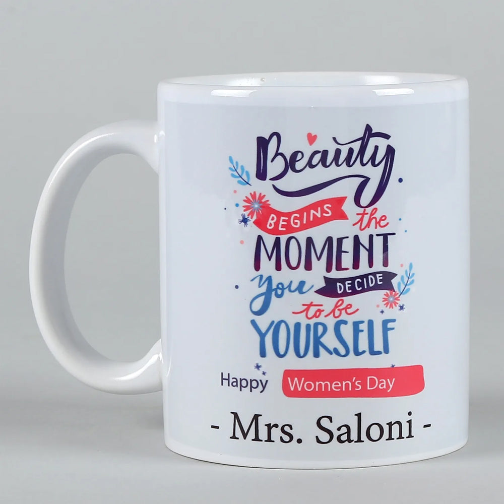 Womens Day Special - 8th March - Happy Women s Day Personalised White Mug