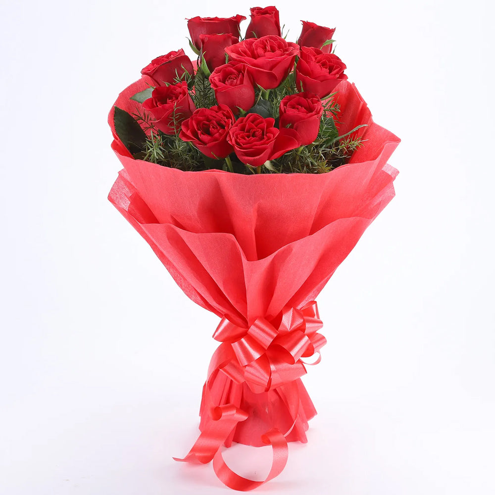 Red Roses with Cake Standard Combo