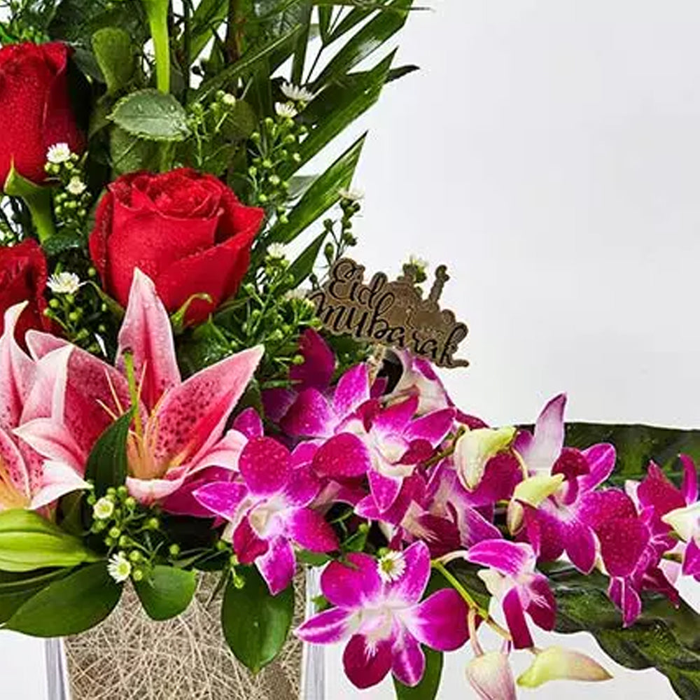 Eid Al Adha Special Flowers In Glass Vase