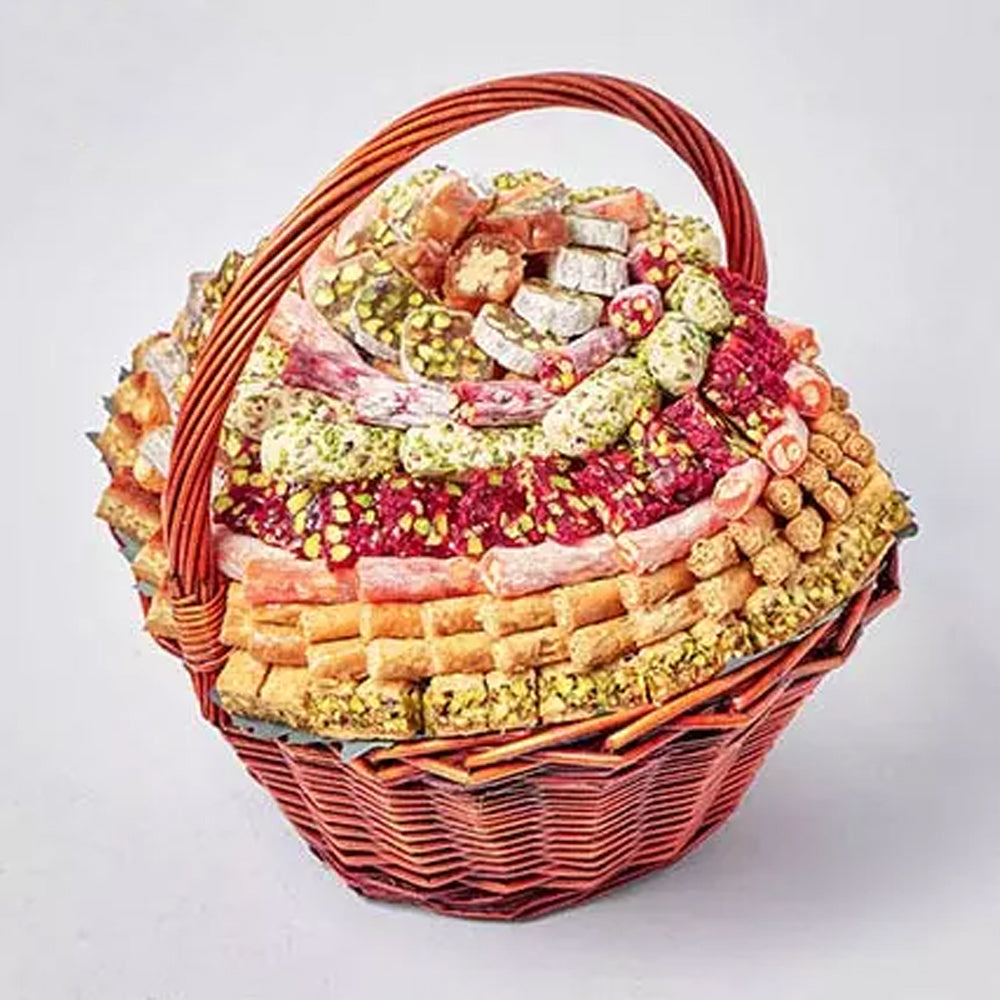 Eid Al Fitr - Basket of Mix Baklava and Turkish Delight