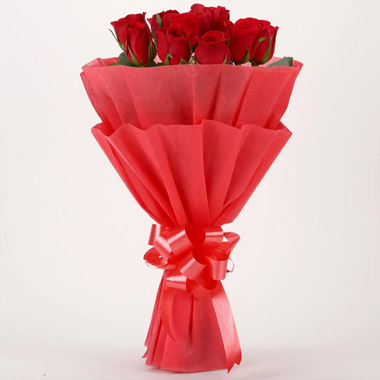 Mother's Day - Vivid - 10 Red Roses Bouquet