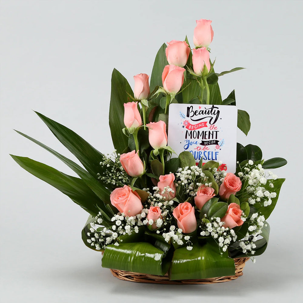 Womens Day Special - Happy Women's Day Roses Arrangement & Table Top