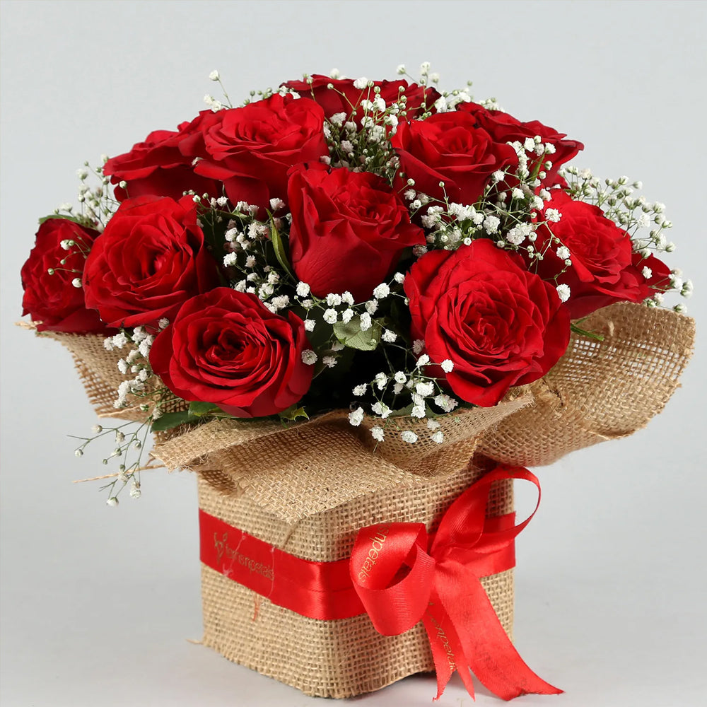 Father's Day - Exotic Red Roses Arrangement