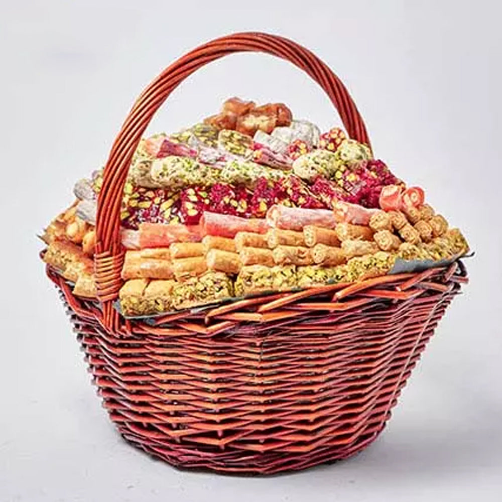 Eid Al Fitr - Basket of Mix Baklava and Turkish Delight