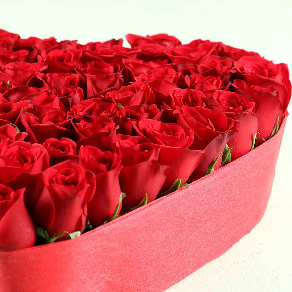 Father's Day - Beautiful Heart Shaped Roses Arrangement