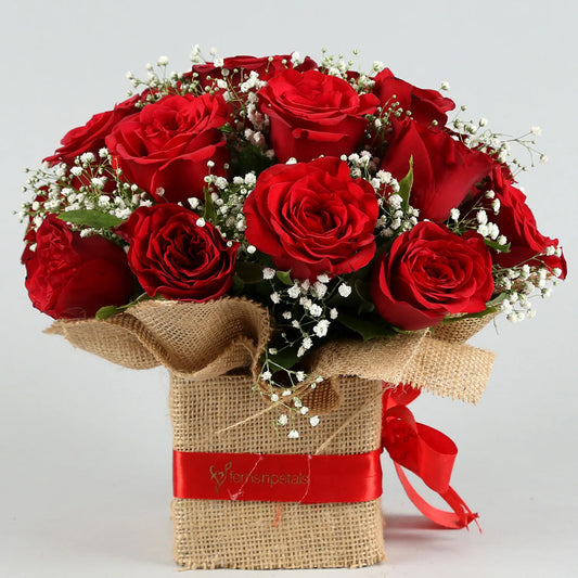 Father's Day - Exotic Red Roses Arrangement